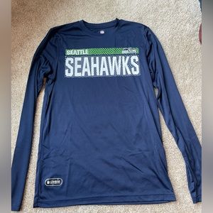 Seattle Seahawks dry fit long sleeve shirt in navy blue